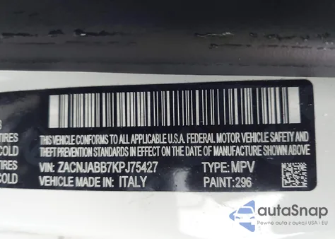 2019 Jeep Renegade Latitude Fwd из США, поврежденный, VIN ZACNJABB7KPJ75427